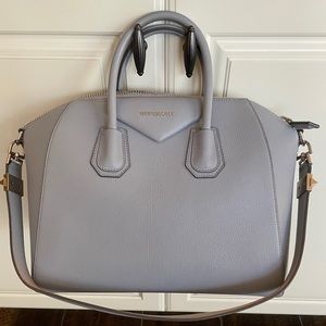 Givenchy Medium Antigona in Grey Blue Goatskin